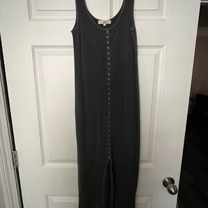 Gilded Intent Charcoal Maxi Dress